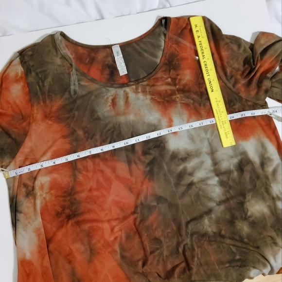 NWT! Miss Dottie's Tye Dye Stretch Shift 3/4 Sleeve Dress Size XXL - Picture 4 of 8